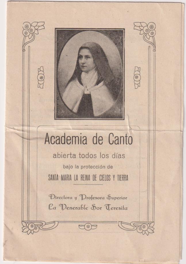 Academia de Canto bajo la protección de Santa María La Reina de Cielos y Tierra