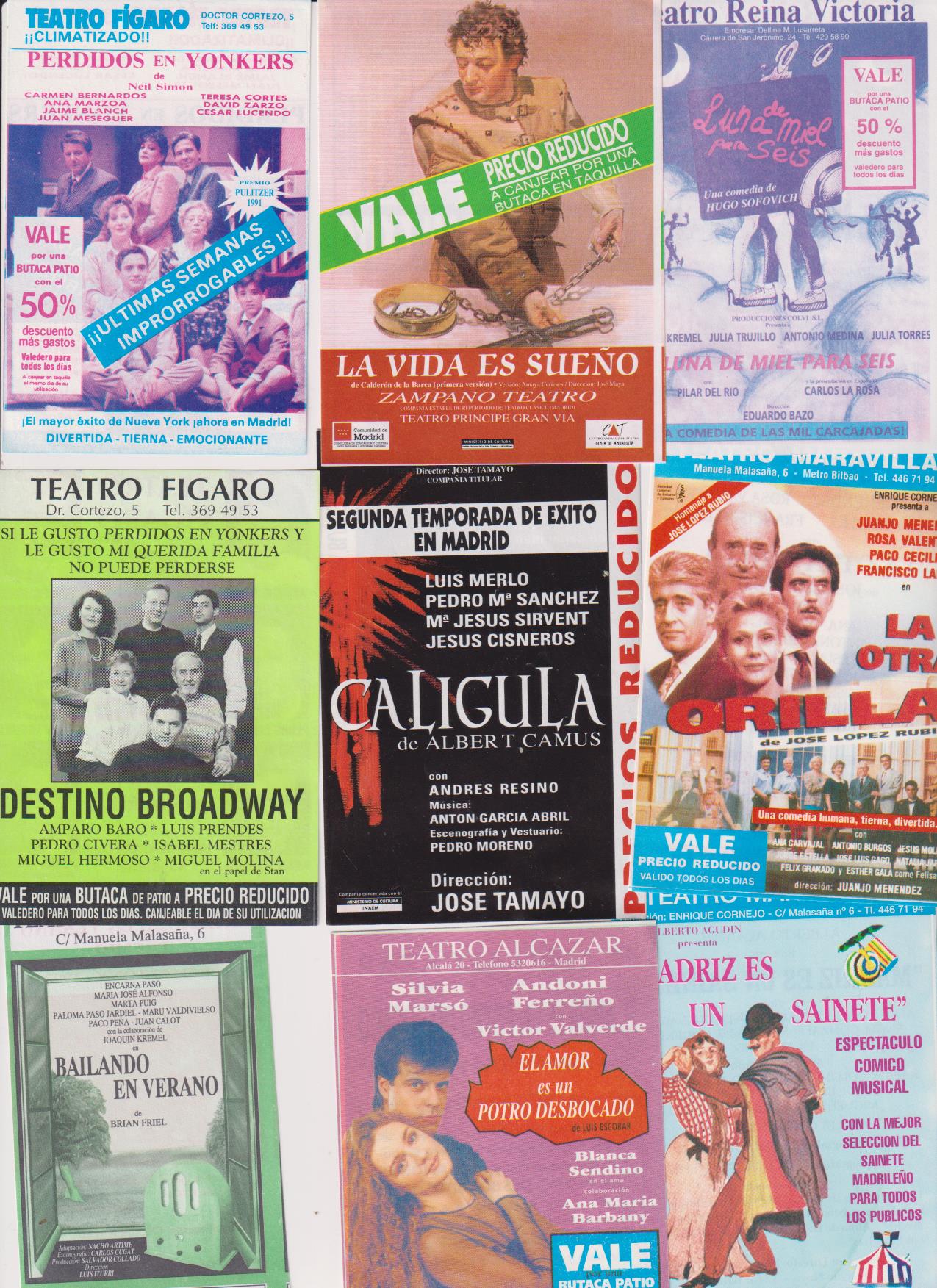 Lote 9 Vales descuento y Publicidad de Teatros madrileños