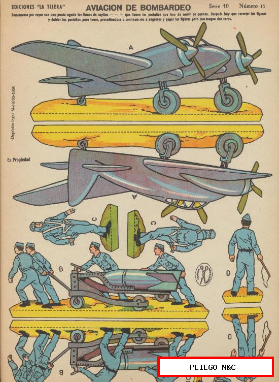 Aviación de Bombardeo. (22,5x31) Ediciones la Tijera 1958