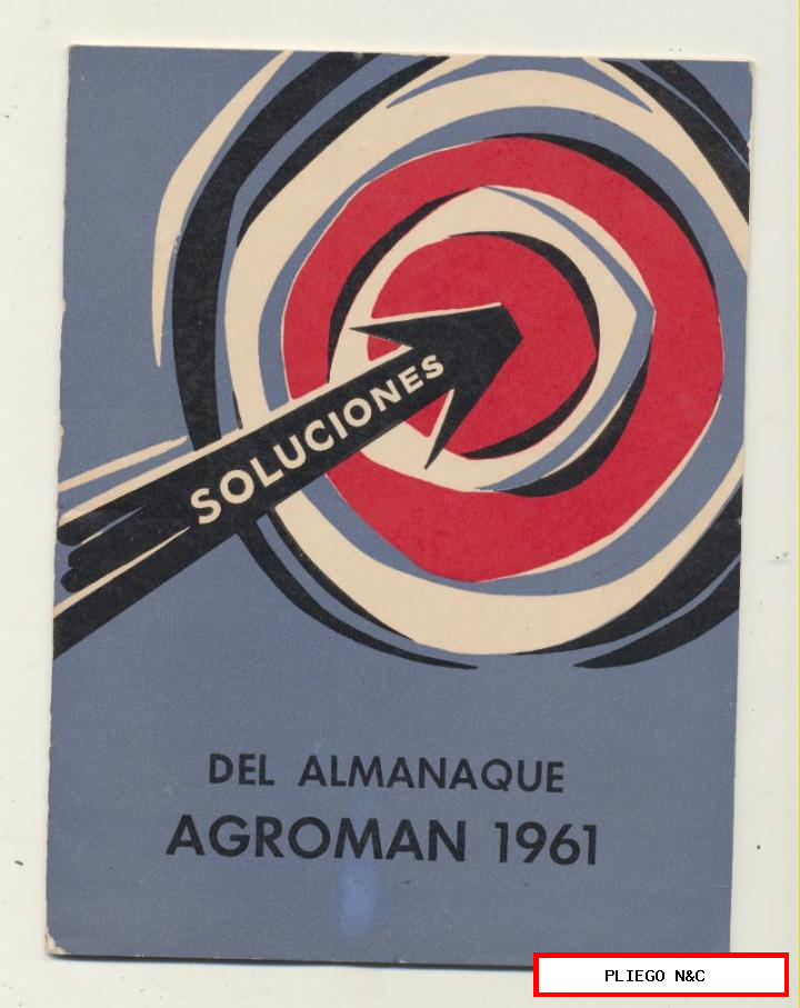 soluciones almanaque agroman-1961. 15,5x11,5. 39 pág.