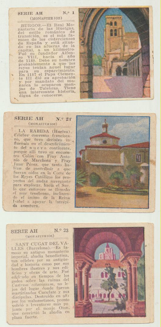 Álbum Universal. Edic. España 1943. Serie AH. (Monasterios)