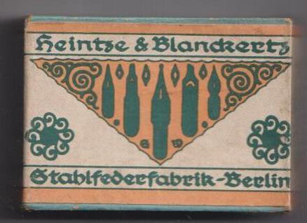 Heintze & Blanckertz. Cajita con 50 plumillas