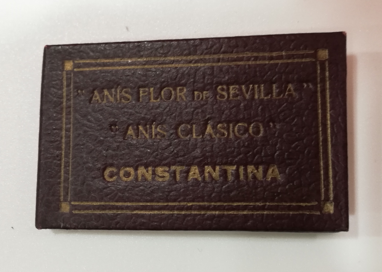 Pequeño Espejo publicitario Anís Flor de Sevilla, Constantina