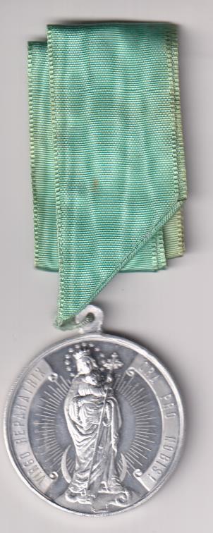 Medalla (Al-5,2 Cms.) Maria Reparatrix Ora Pro Nobis. R/ Sodalitas..., Con cinta