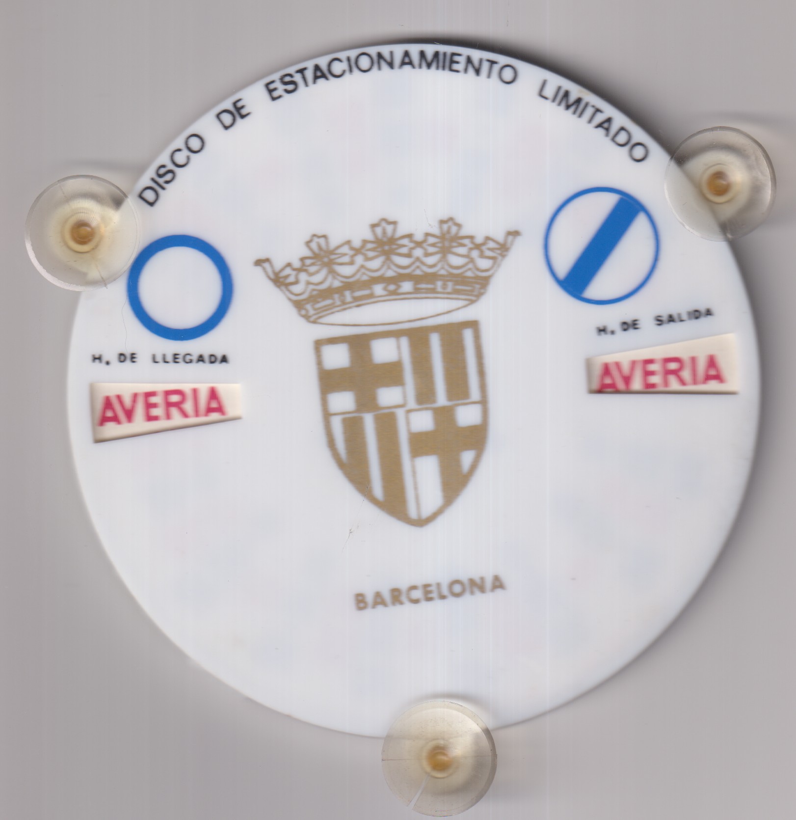 Disco de Estacionamiento limitado. Barcelona