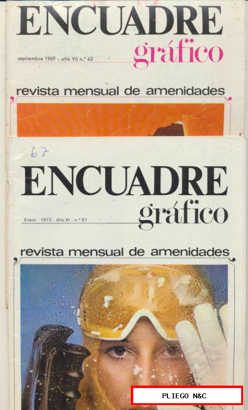 Encuadre Gráfico. Lote de 2 ejemplares nº 63 y 97. Años 1969 y 1973