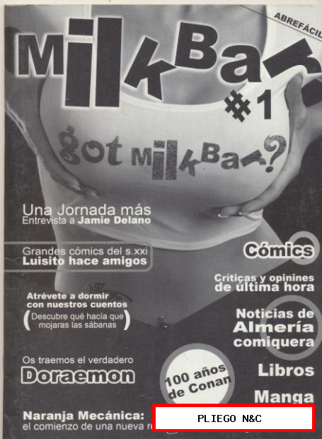 Milk Bar Comics nº 1. Revista publicidad de Milk Bar