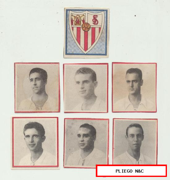 Enciclopedia Cultural de Chicos. 1942. Sevilla C. F. Lote de 7 cromos. Serie 4ª B