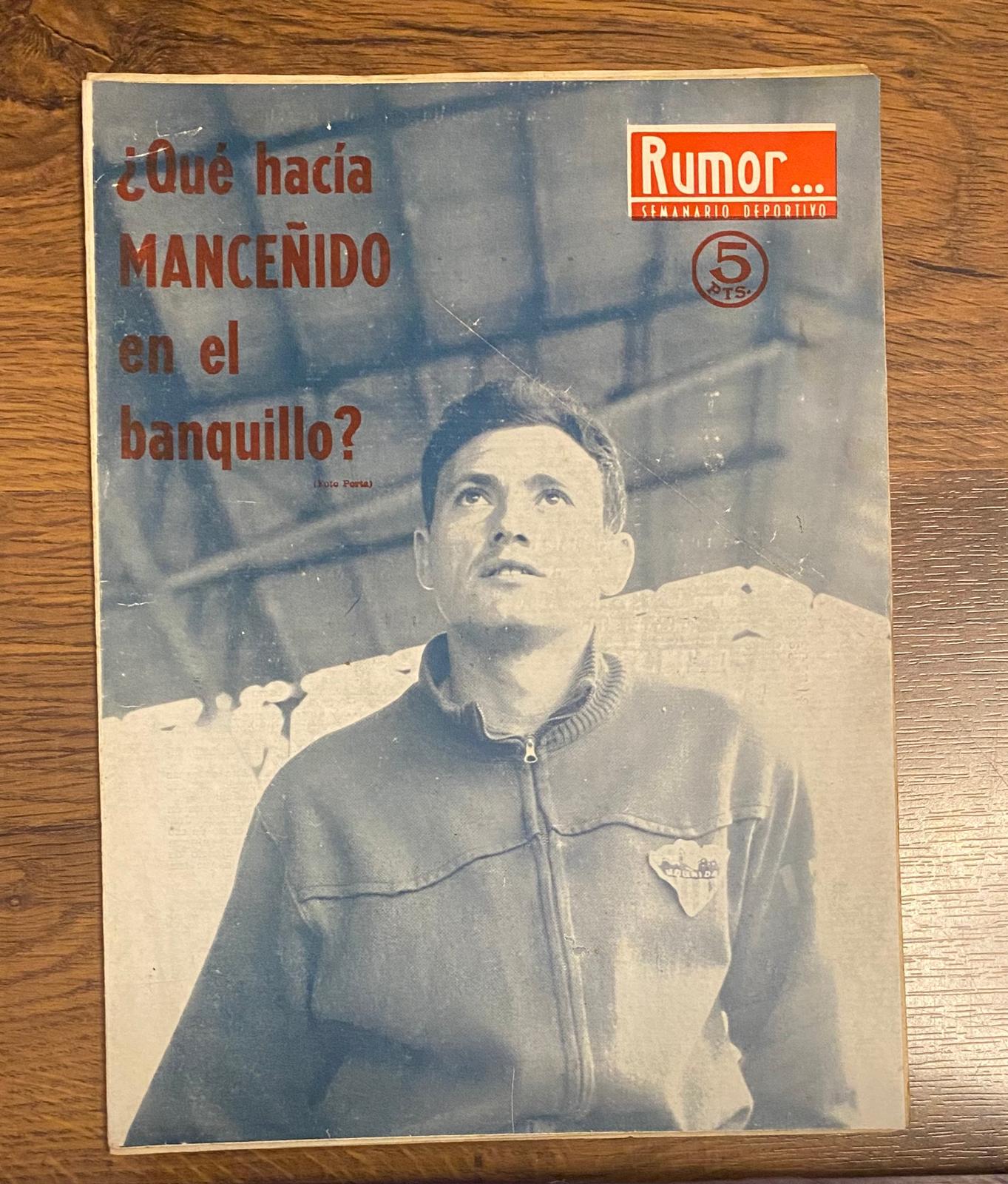 Rumor. Semanario deportivo nº 98. Barcelona 18 febrero 1966