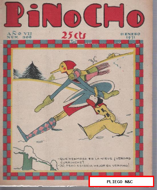 Pinocho nº 308. Editorial S. Calleja 1925