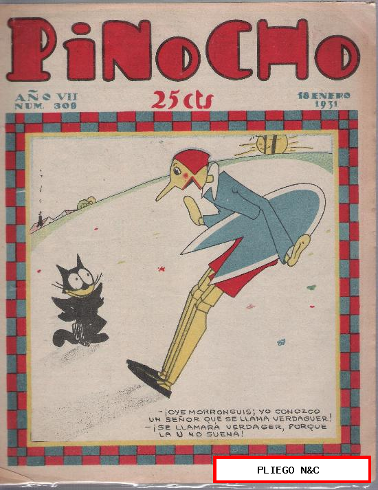 Pinocho nº 309. Editorial S. Calleja 1925