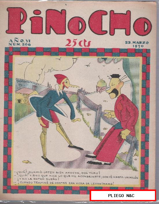 Pinocho nº 266. Editorial S. Calleja 1925