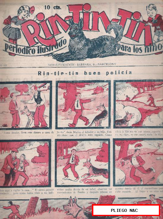 Rin Tin Tin nº 120. Marco 1930