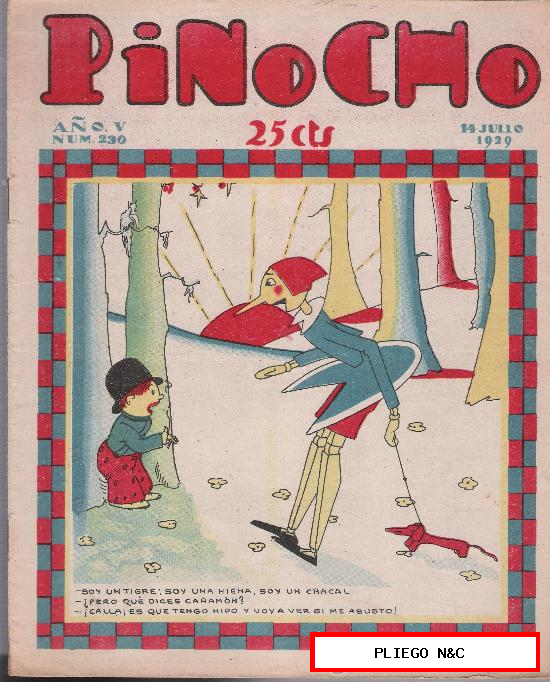 Pinocho nº 230. Editorial S. Calleja 1925