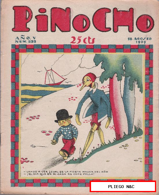 Pinocho nº 235. Editorial S. Calleja 1925
