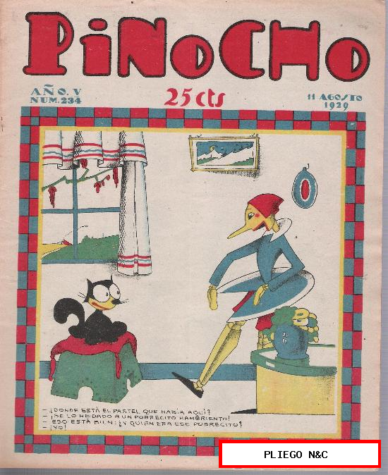 Pinocho nº 234. Editorial S. Calleja 1925