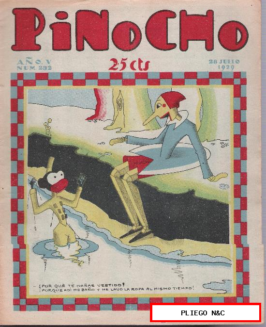 Pinocho nº 232. Editorial S. Calleja 1925
