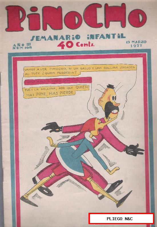 Pinocho nº 108. Editorial S. Calleja 1925