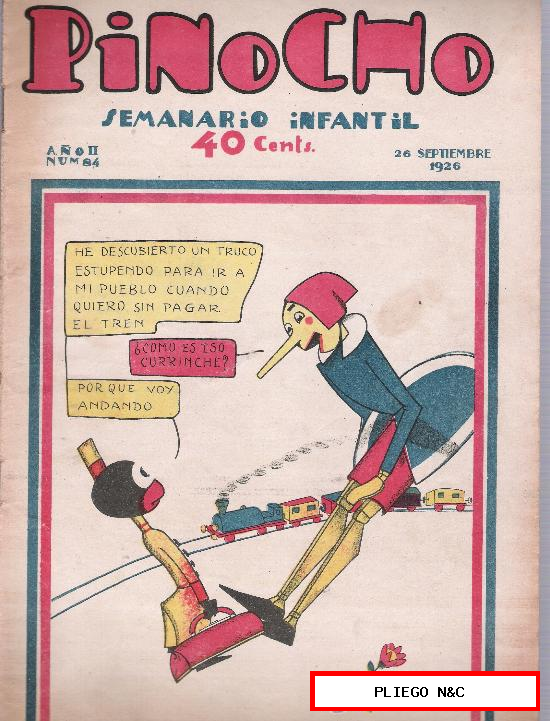 Pinocho nº 84. Editorial S. Calleja 1925