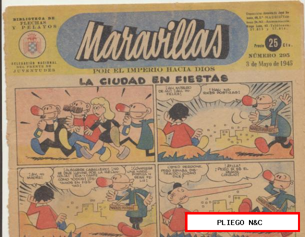 Maravillas nº 295. F.E.T. 1939