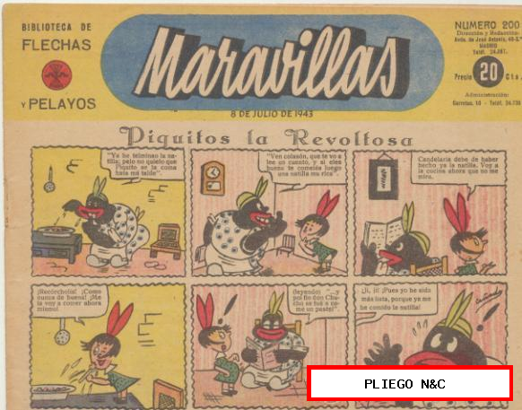 Maravillas nº 200. F.E.T. 1939