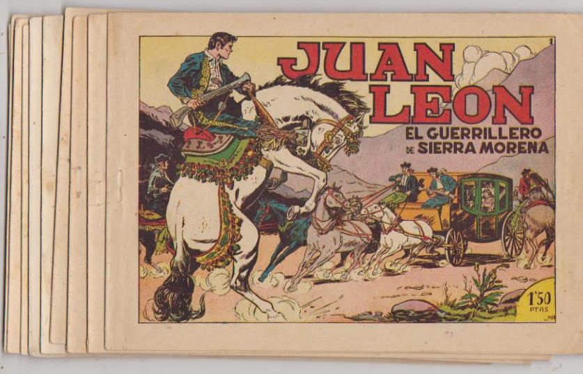 Juan León. Toray 1954. Lote de 8 ejemplares. Colección a falta del nº 4, 5, 6, 7, 8, 9, 12 y 14