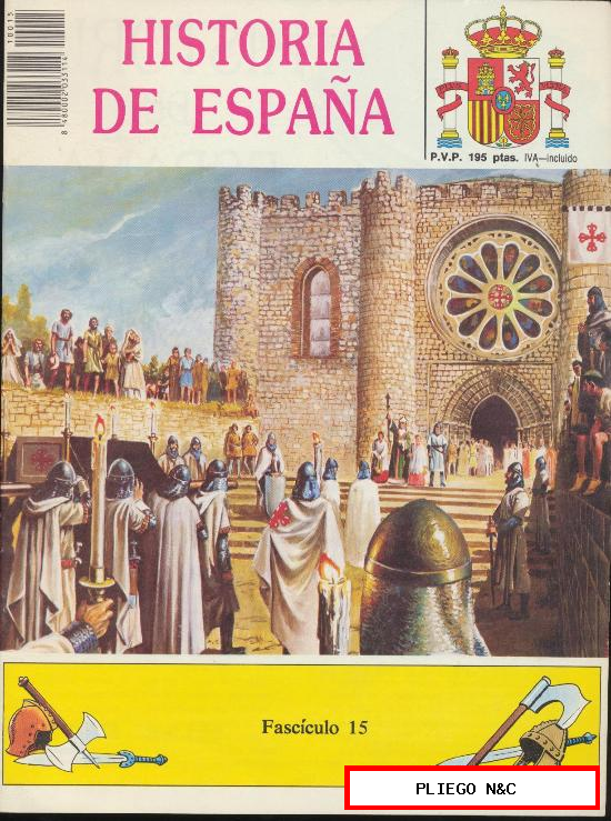 Historia de España. ED. Genil. Lote de 19 ejemplares (entre el nº 15 y el 37)