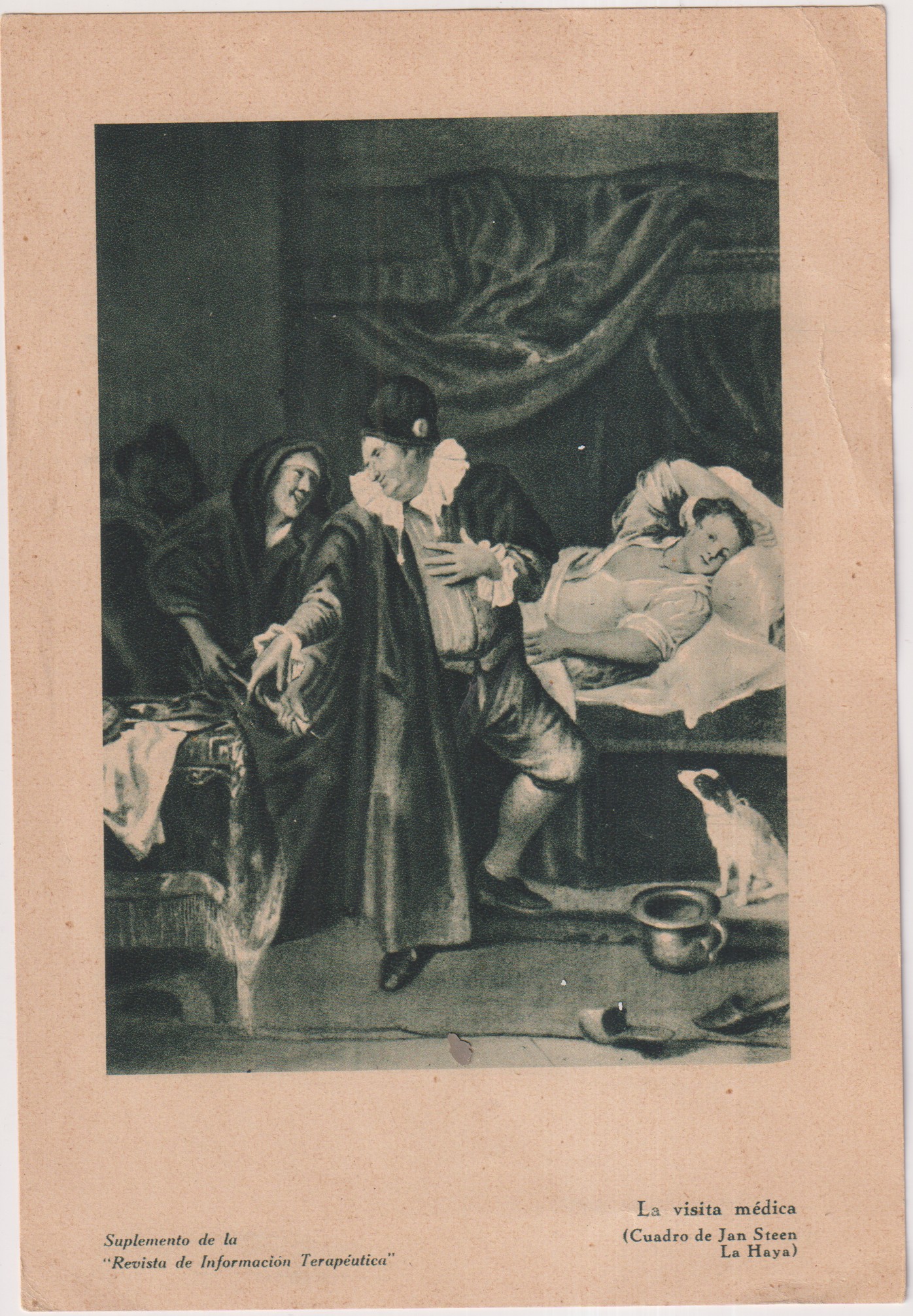 La visita Médica. (Cuadro de Juan Steen, La Haya. (17x11,5)