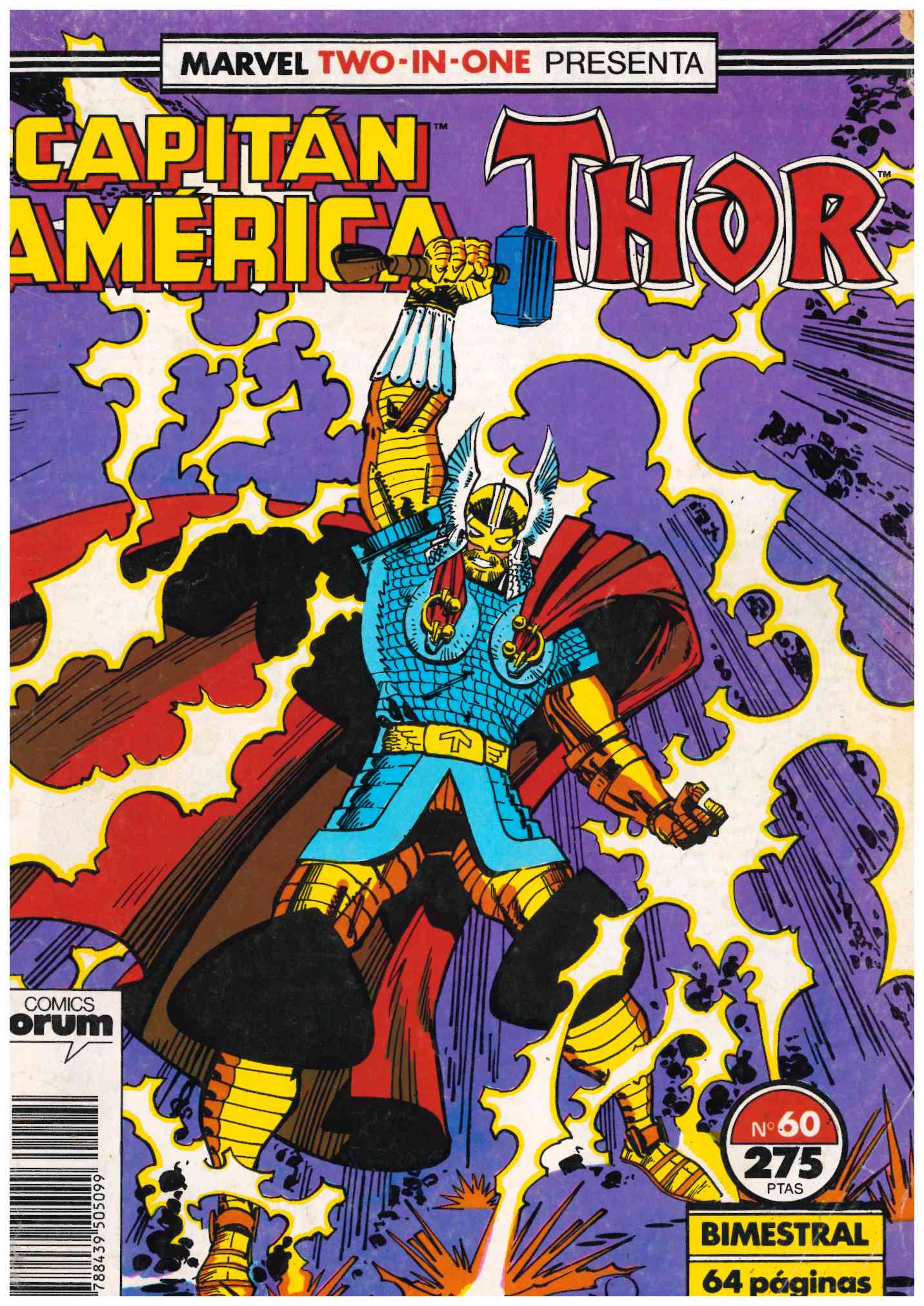 Capitán América. Forum 1985. Nº 60 Marvel Two-in-One Capitán América / Thor