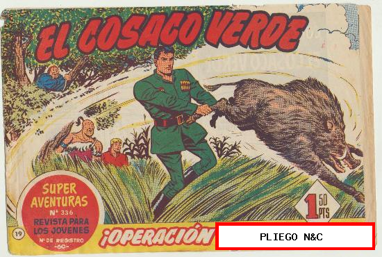 El Cosaco Verde nº 19. Bruguera 1960