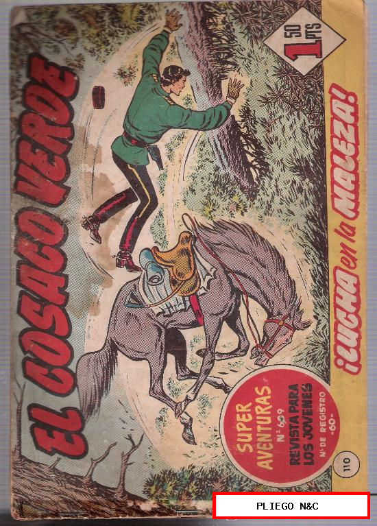 El Cosaco Verde nº 110. Bruguera 1960