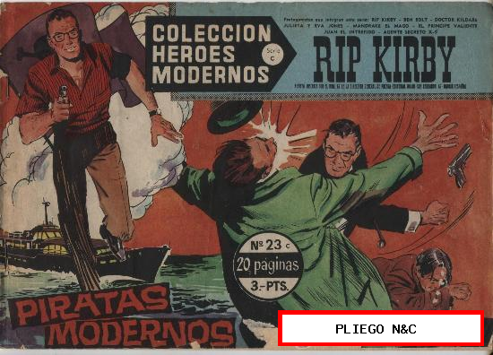 Héroes Modernos Serie C nº 23. Rip Kirby. Dolar