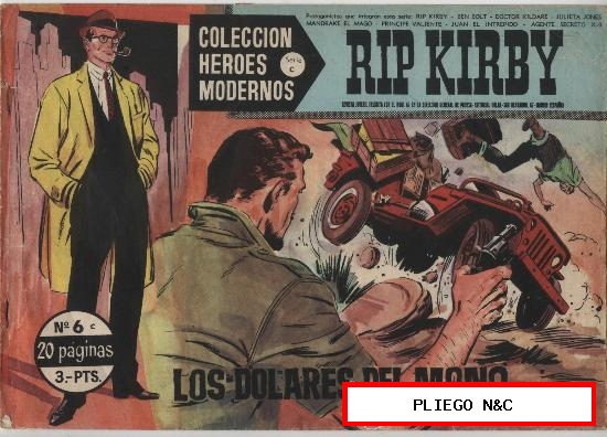 Héroes Modernos Serie C nº 6. Rip Kirby. Dolar