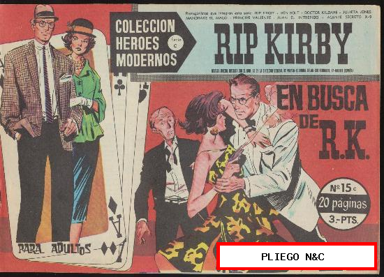 Héroes Modernos. Serie C nº 15. Rip Kirby