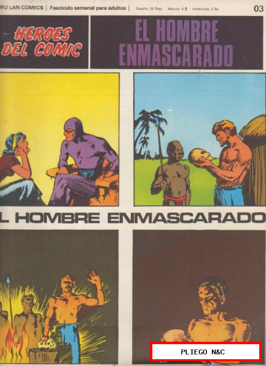 El Hombre Enmascarado. Buru Lan 1971. Lote de 4 ejemplares: 06, 09, 010 y 011