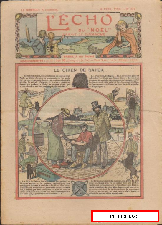 L´Echo du Noel. Lote de 5 ejemplares nº 392, 397, 439, 441, 442, Paris 1913 y 1914