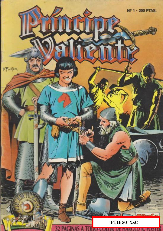 El Príncipe Valiente. Edición Histórica. Lote de 58 ejemplares entre el 1 y 91