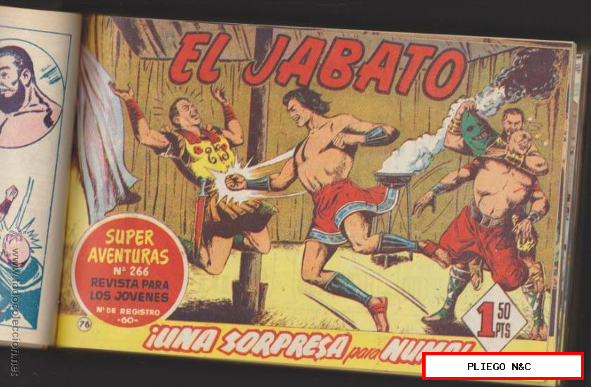 El Jabato. Bruguera 1958. 58 ejemplares del 61 al 119 encuadernados en un tomo