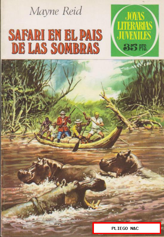 Joyas Literarias Juveniles nº 145. Safari en el País de las Sombras. 2ª Edición 1979