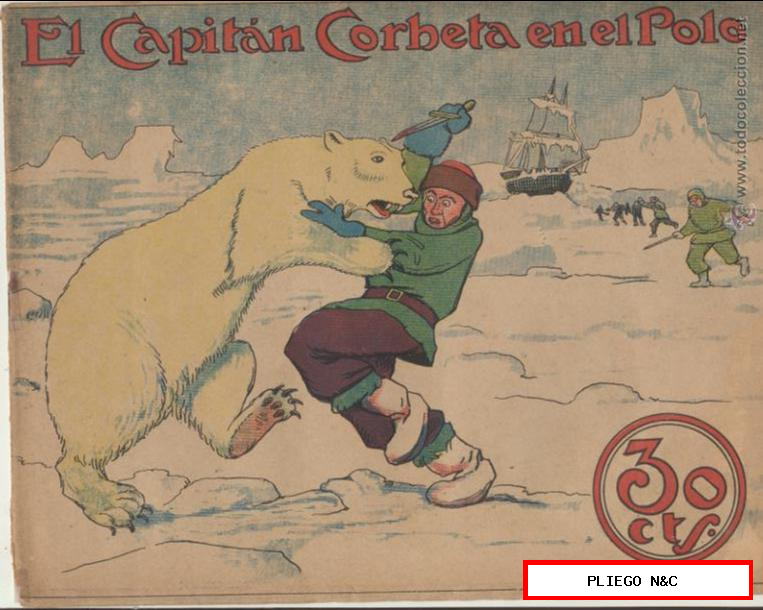 Gráfica TBO nº 12. El Capitán Corbeta en el Polo. Buigas 1919. Dibujos de Urda