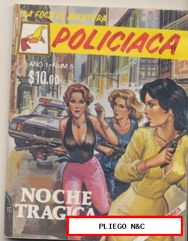 Policiaca nº 5. Taco 128 páginas color. Editorial La Foca México