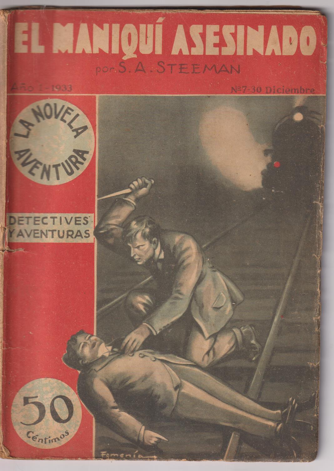 La Novela Aventura nº 7. El maniquí asesinado por S. A. Steeman. 1933