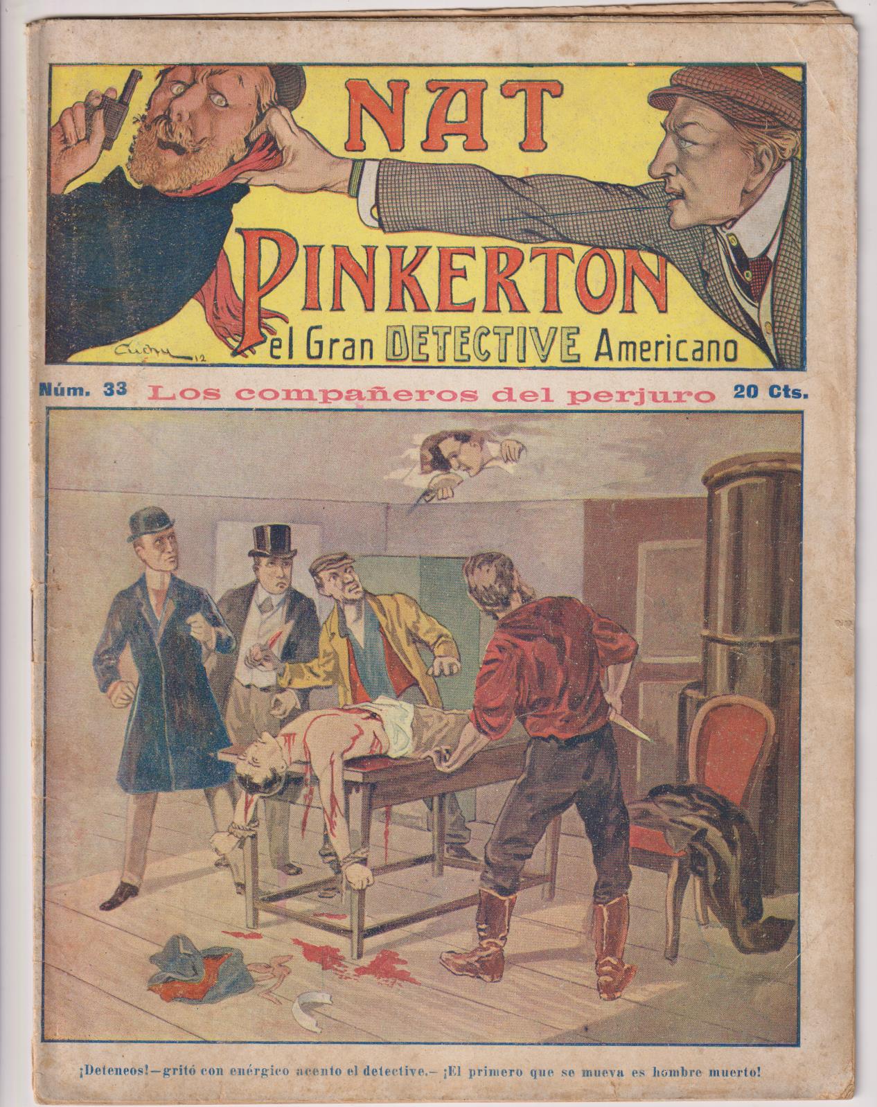 Nat Pinkerton. El Gran detective Americano nº 33. Seguí. (26x21) 31 p.p. con imágenes