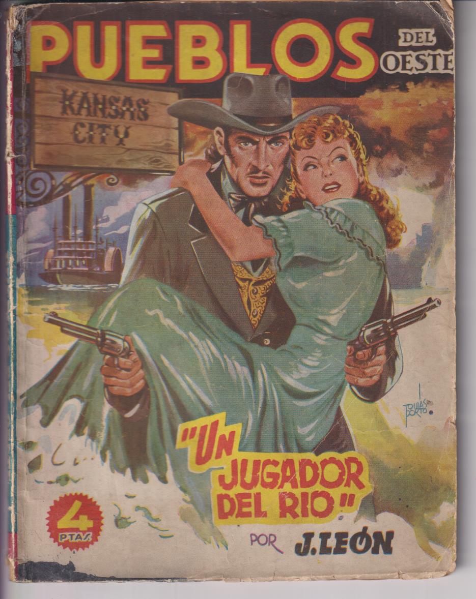 Pueblos del Oeste nº 11. Kansas City. Un jugador del Río. 1ª Edición Cliper 1949