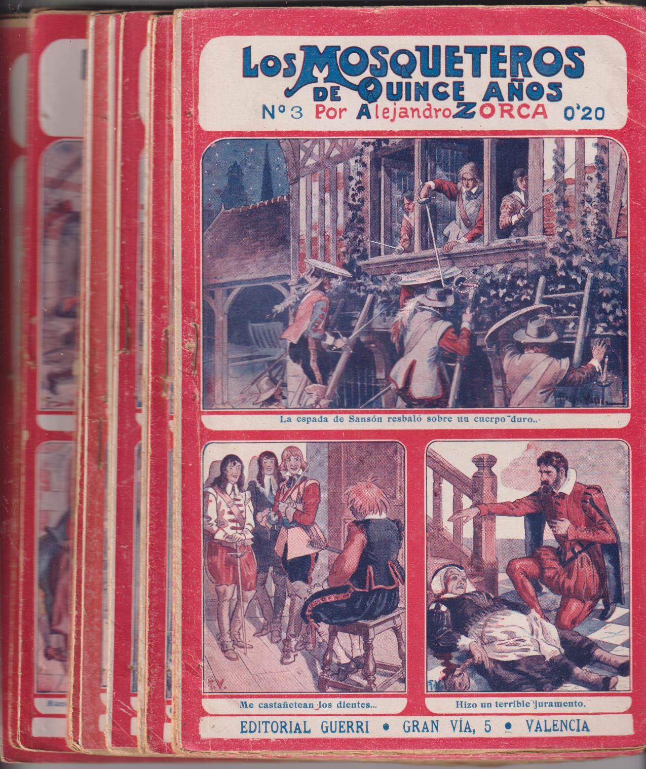 Los Mosqueteros de Quince años. 47 ejemplares. Colección a falta del 24, 49 y 50