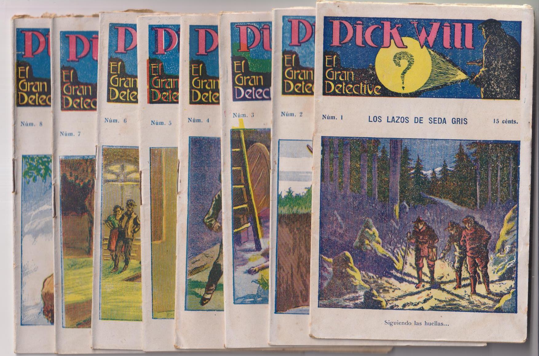Dick Will, El Gran Detective. Colección Completa, 16 ejemplares. Mundial 1920-30. Rara Así