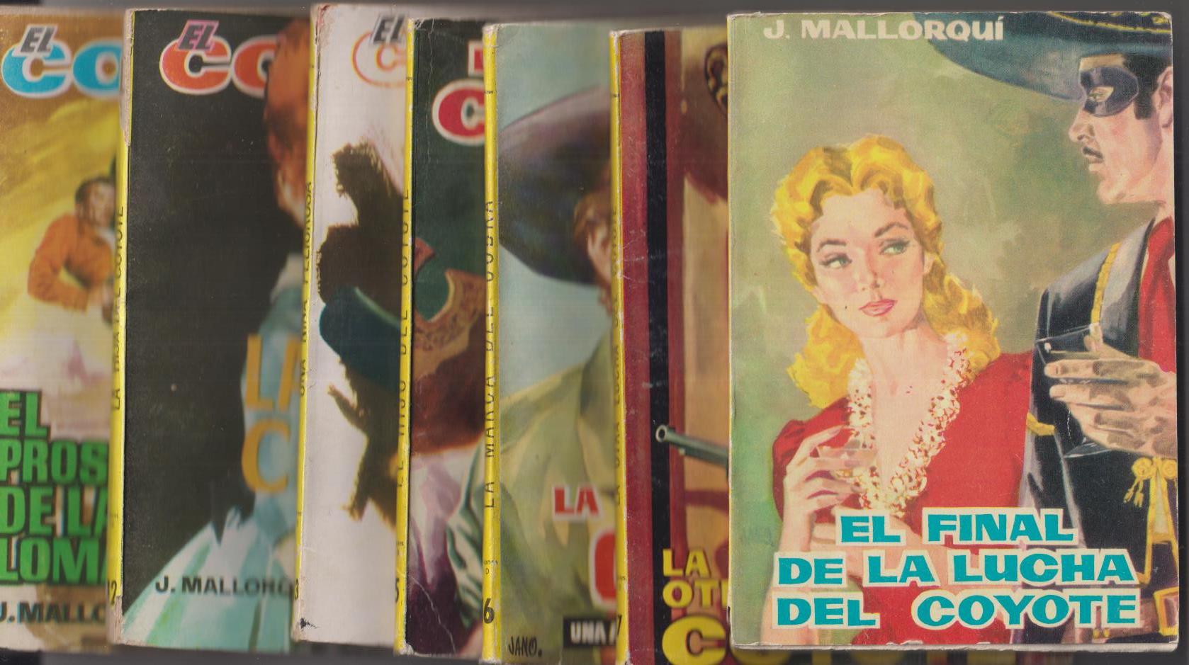 El coyote. J. Mallorquí. Ediciones Cid. Lote de 7 ejemplares: 11, 12, 13, 15, 16, 17, 18