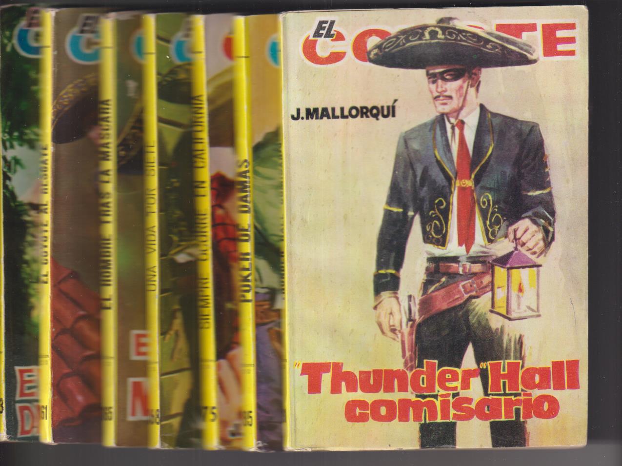 El Coyote. J. Mallorquí. Editorial Cid. Lote de 7 ejemplares: 153, 161, 165, 168, 175, 185, 191