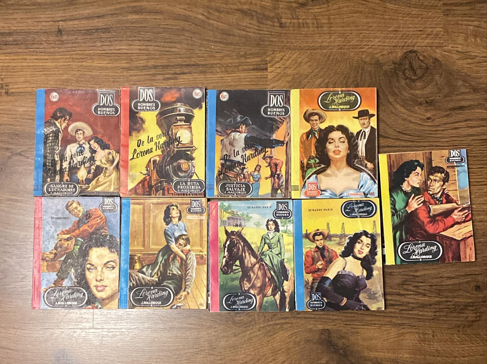 Dos Hombres Buenos. J. Mallorquí. Loe de 9 ejemplares de Lorena Harding. del 25 al 33. Ediciones Cid