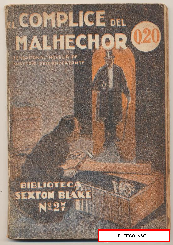 Biblioteca Sexton Blake nº 27. El cómplice del malhechor. Editorial Tor 1932